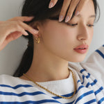 ciite' シーテ ネックレス 【 金属アレルギー対応 】 ツイストチェーンネックレス サージカルステンレス ゴールド FREE