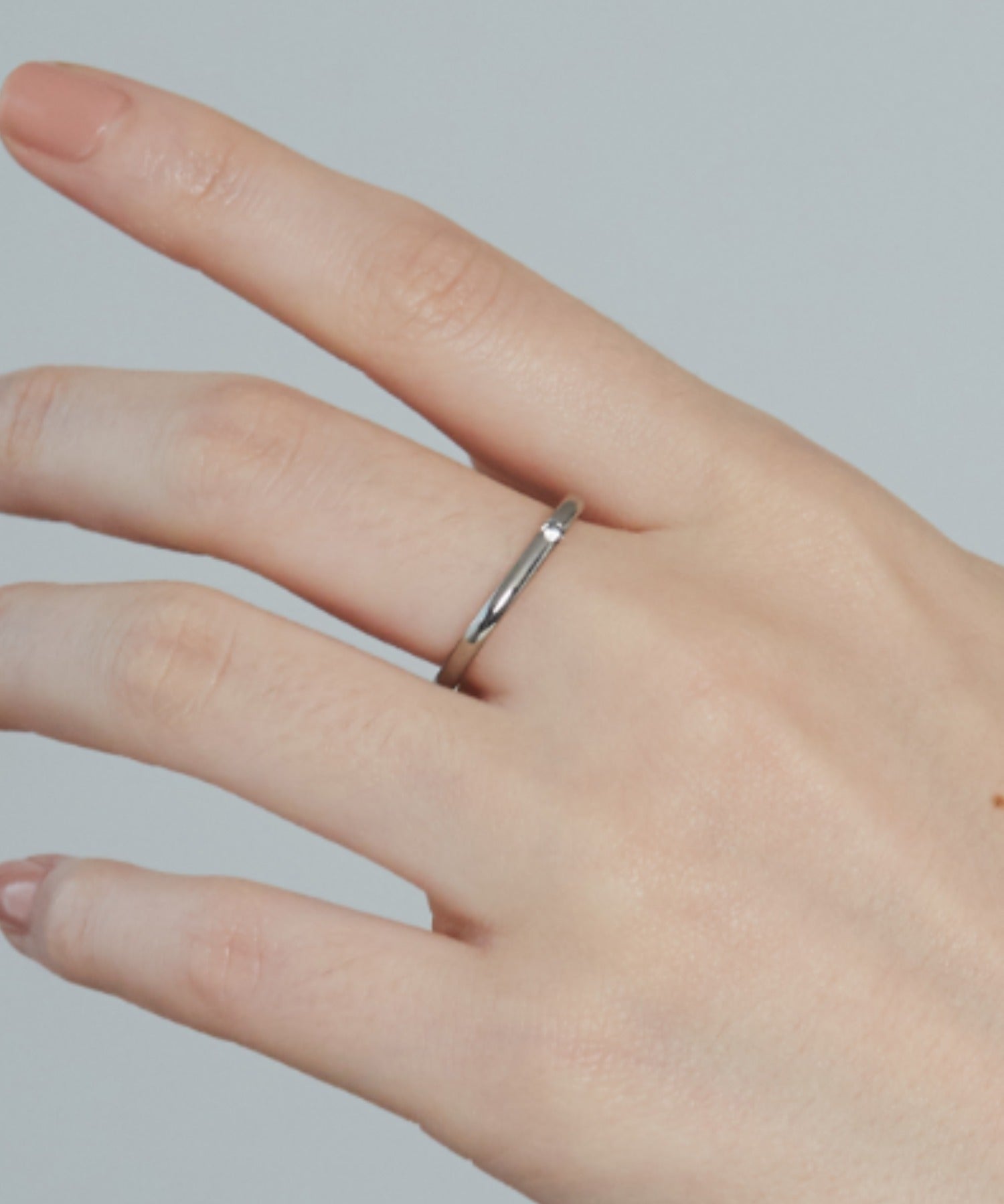 ciite' シーテ リング 【 金属アレルギー対応 】 シンプルビジューリング サージカルステンレス シルバー FREE