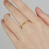 ciite' シーテ リング 【 金属アレルギー対応 】 シンプルビジューリング サージカルステンレス ゴールド FREE