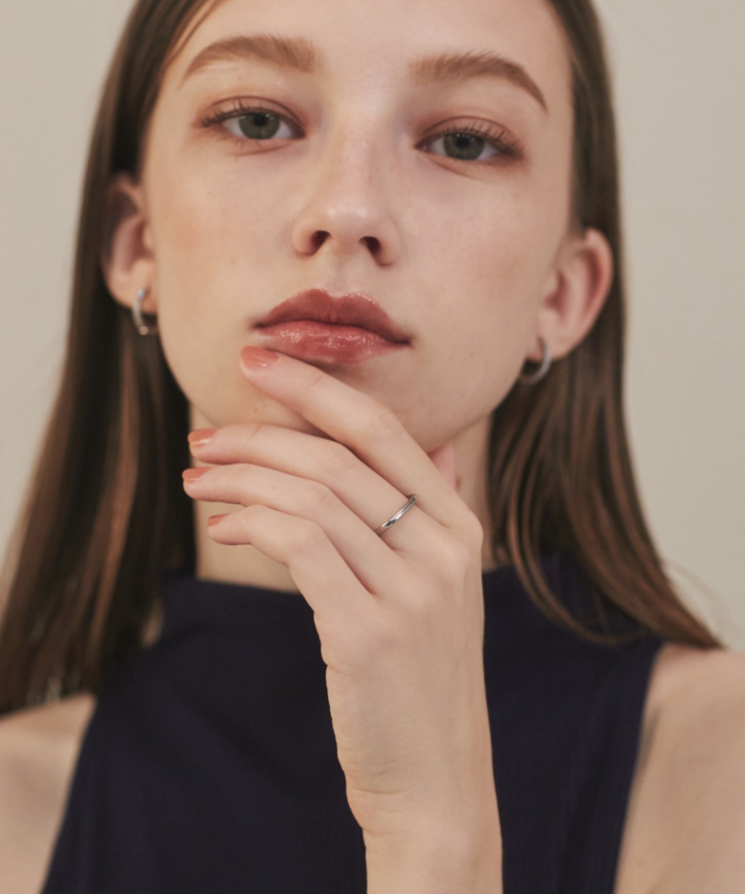 ciite' シーテ リング 【 金属アレルギー対応 】 シンプルビジューリング サージカルステンレス