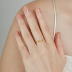 ciite' シーテ リング 【 金属アレルギー対応 】 シンプルビジューリング サージカルステンレス