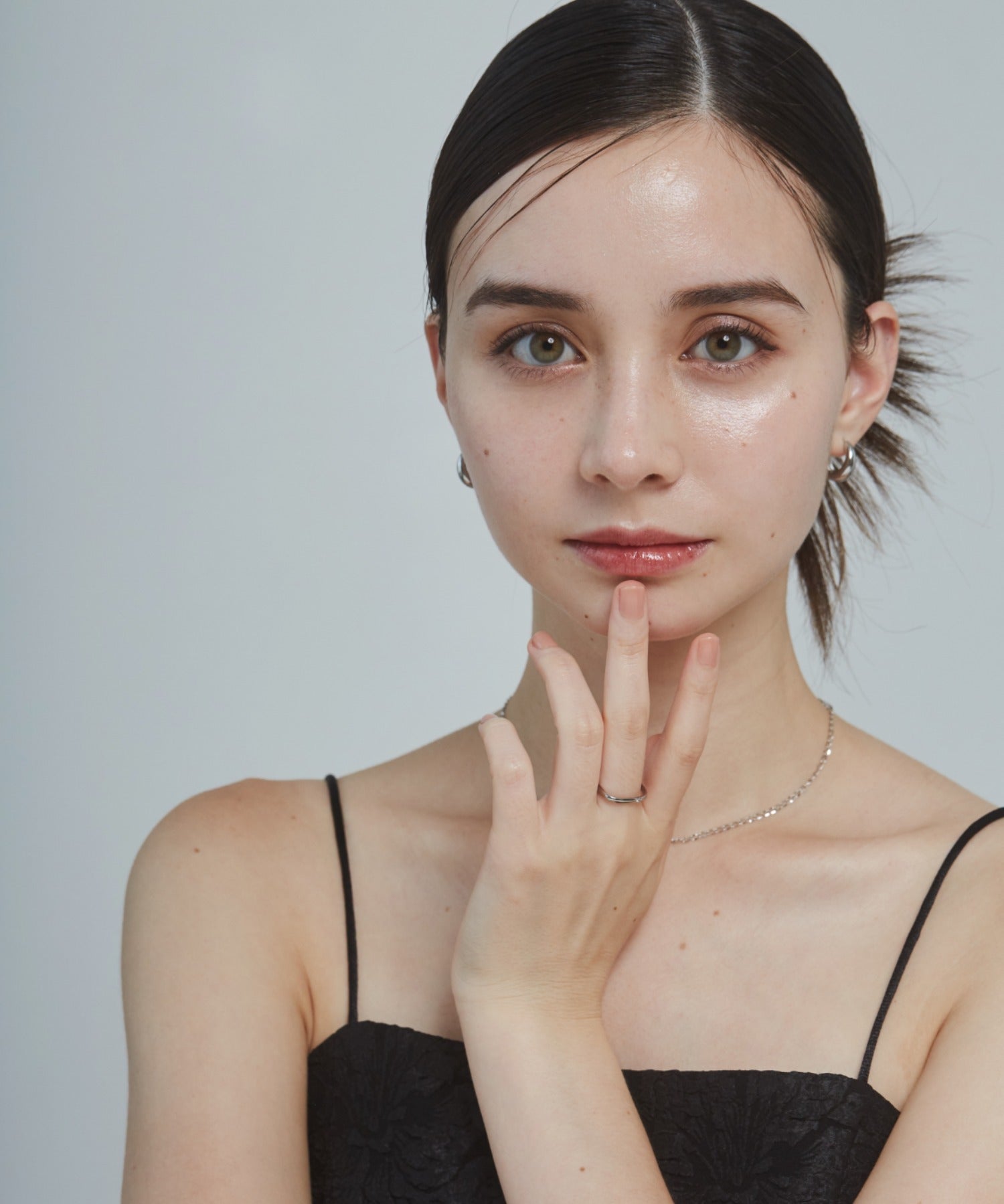 ciite' シーテ リング 【 金属アレルギー対応 】 シンプルビジューリング サージカルステンレス