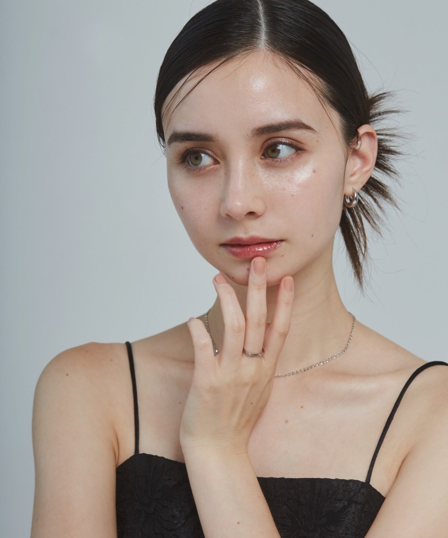 ciite' シーテ リング 【 金属アレルギー対応 】 シンプルビジューリング サージカルステンレス