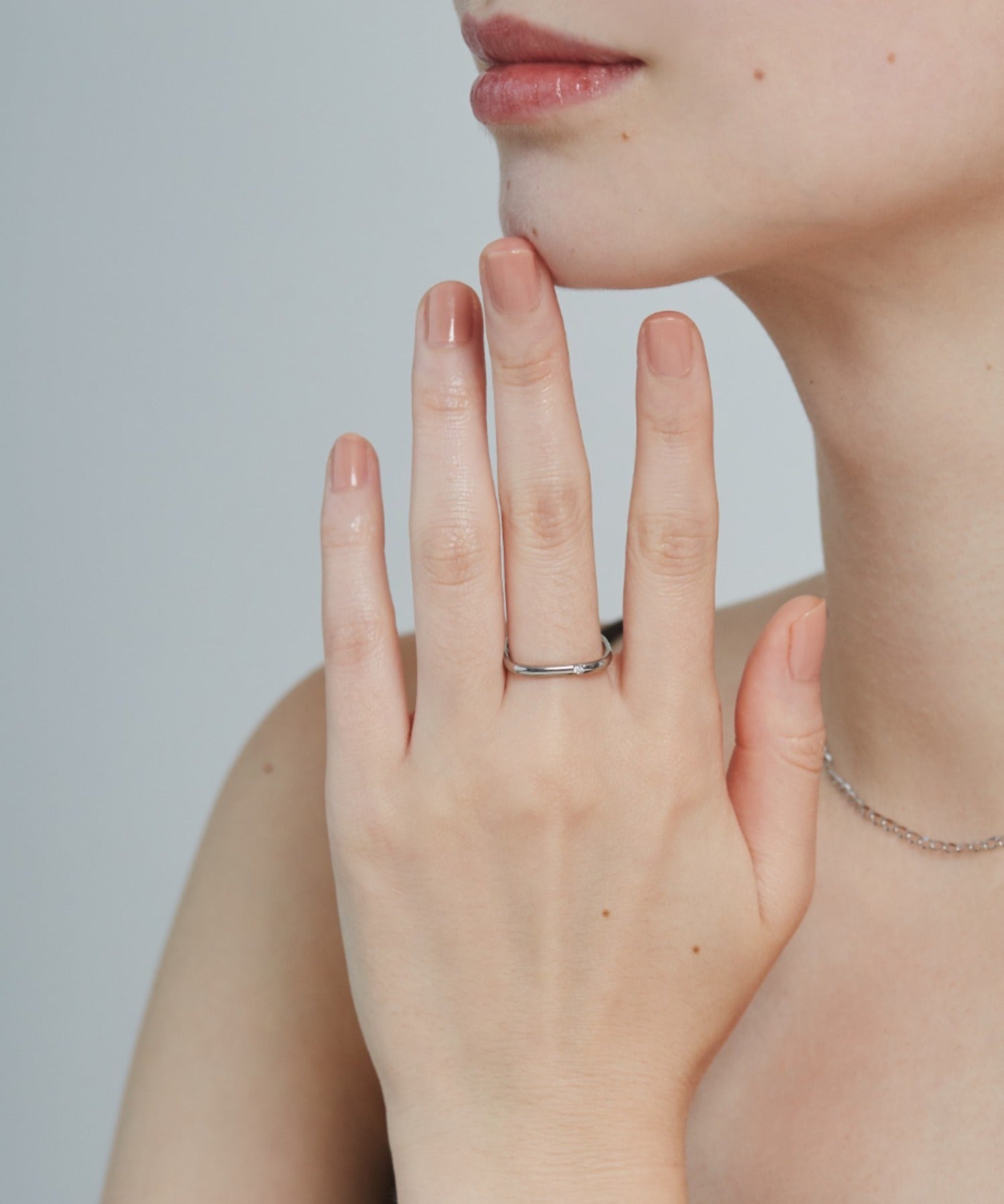 ciite' シーテ リング 【 金属アレルギー対応 】 シンプルビジューリング サージカルステンレス