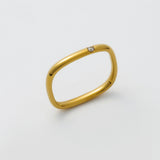 ciite' シーテ リング 【 金属アレルギー対応 】 シンプルビジューリング サージカルステンレス