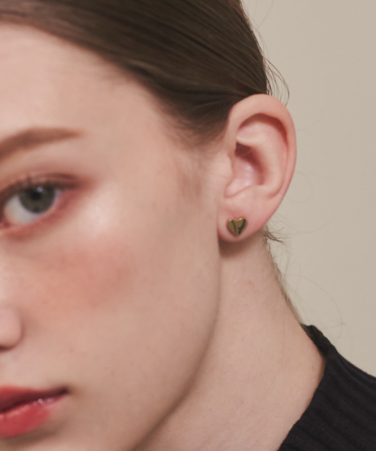 ciite' シーテ ピアス（両耳用） 【 金属アレルギー対応 】 シンプルハートピアス サージカルステンレス (両耳用)