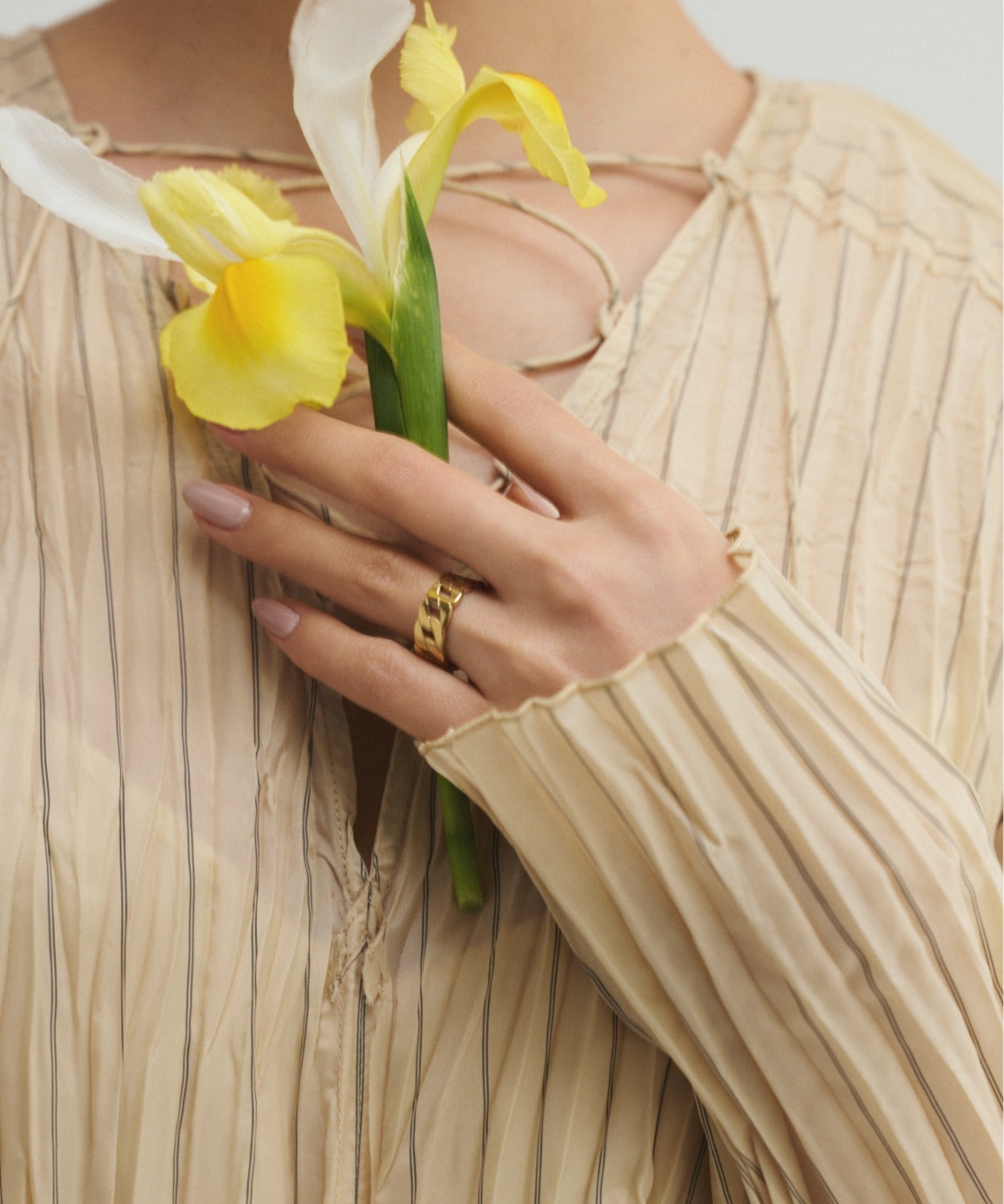 ciite' シーテ リング 【 金属アレルギー対応 】 チェーンデザイン リング サージカルステンレス