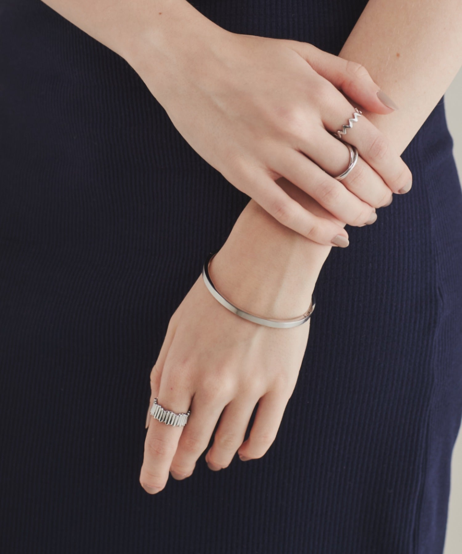 ciite' シーテ ブレスレット 【 金属アレルギー対応 】 シンプルバングル サージカルステンレス シルバー FREE