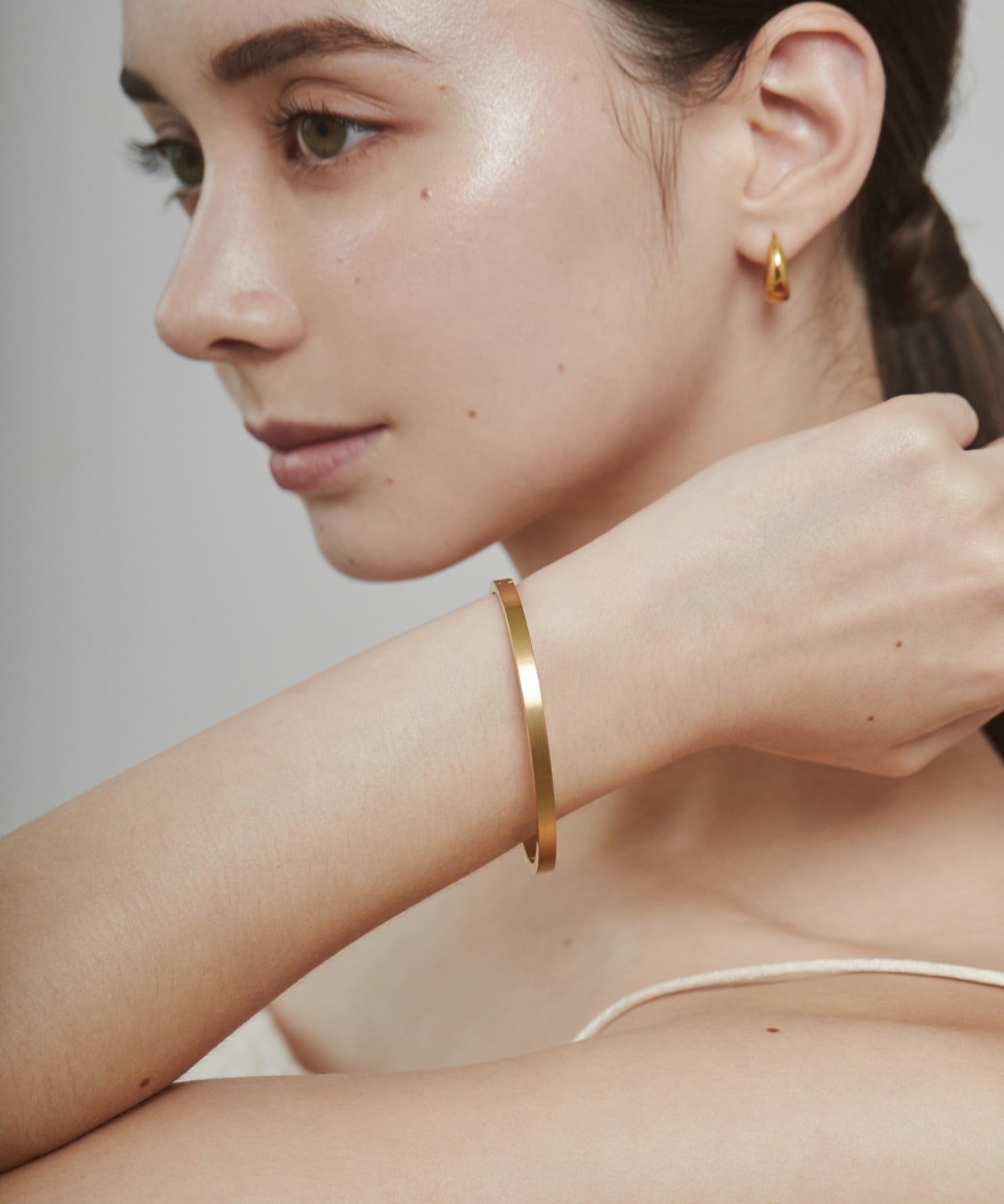 ciite' シーテ ブレスレット 【 金属アレルギー対応 】 シンプルバングル サージカルステンレス ゴールド FREE