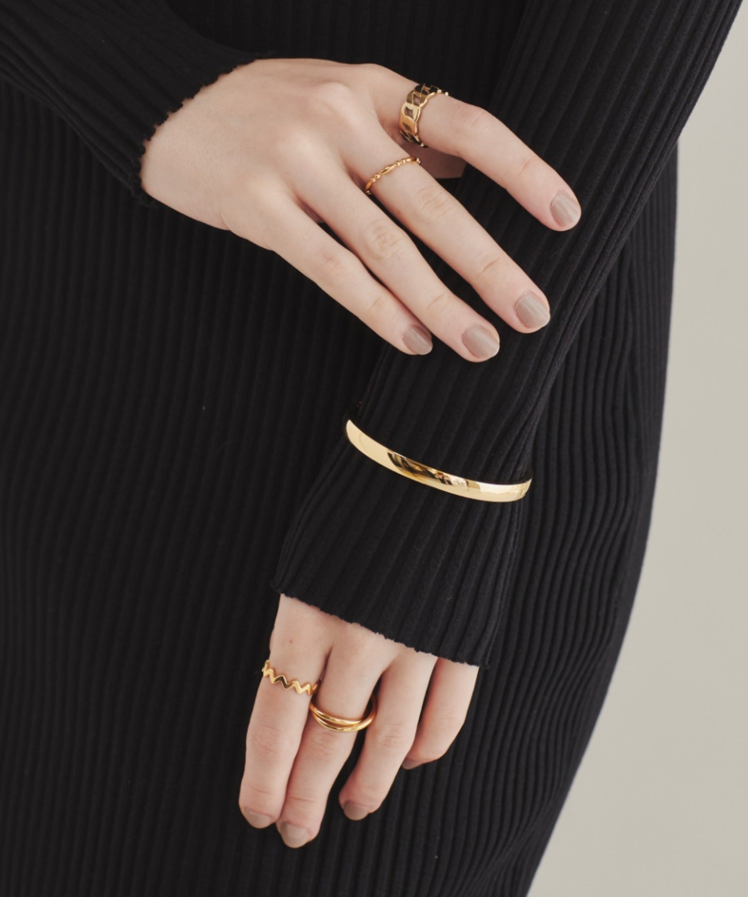 ciite' シーテ ブレスレット 【 金属アレルギー対応 】 シンプルバングル / ブレスレット サージカルステンレス ゴールド FREE