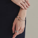 ciite' シーテ ブレスレット 【 金属アレルギー対応 】 2ラインバングル / ブレスレット サージカルステンレス シルバー FREE