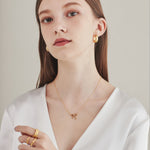 ciite' シーテ ネックレス 【 金属アレルギー対応 】 シンプルリボン ネックレス サージカルステンレス