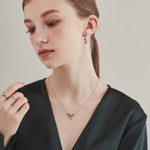 ciite' シーテ ネックレス 【 金属アレルギー対応 】 シンプルリボン ネックレス サージカルステンレス