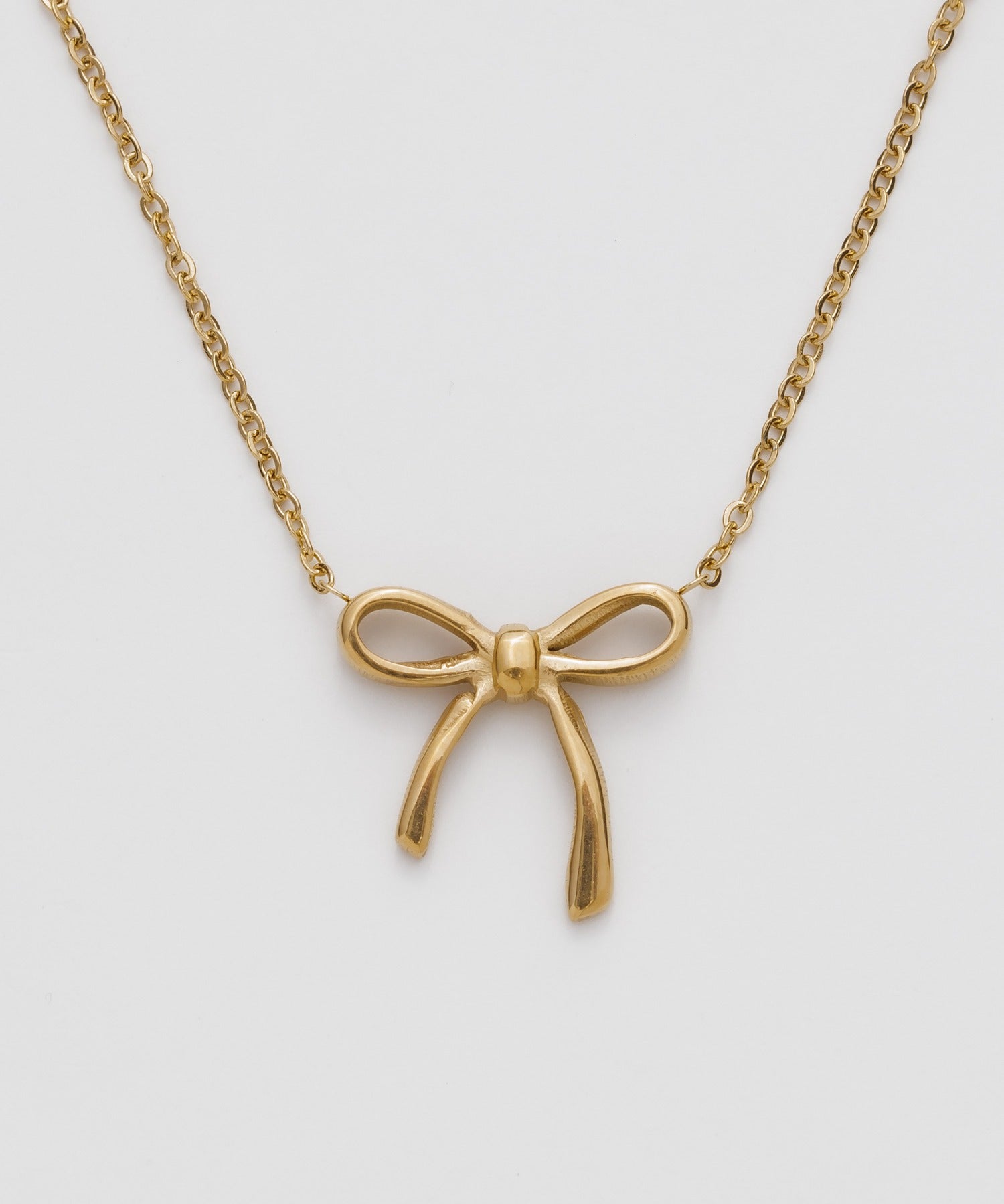 ciite' シーテ ネックレス 【 金属アレルギー対応 】 シンプルリボン ネックレス サージカルステンレス