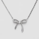 ciite' シーテ ネックレス 【 金属アレルギー対応 】 シンプルリボン ネックレス サージカルステンレス