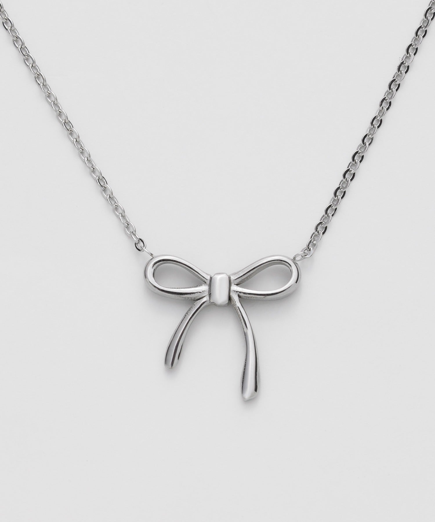 ciite' シーテ ネックレス 【 金属アレルギー対応 】 シンプルリボン ネックレス サージカルステンレス