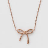 ciite' シーテ ネックレス 【 金属アレルギー対応 】 シンプルリボン ネックレス サージカルステンレス