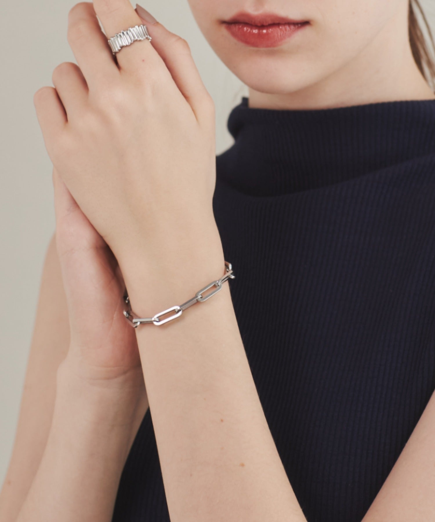 ciite' シーテ ブレスレット 【 金属アレルギー対応 】 シンプルチェーンブレスレット サージカルステンレス シルバー FREE