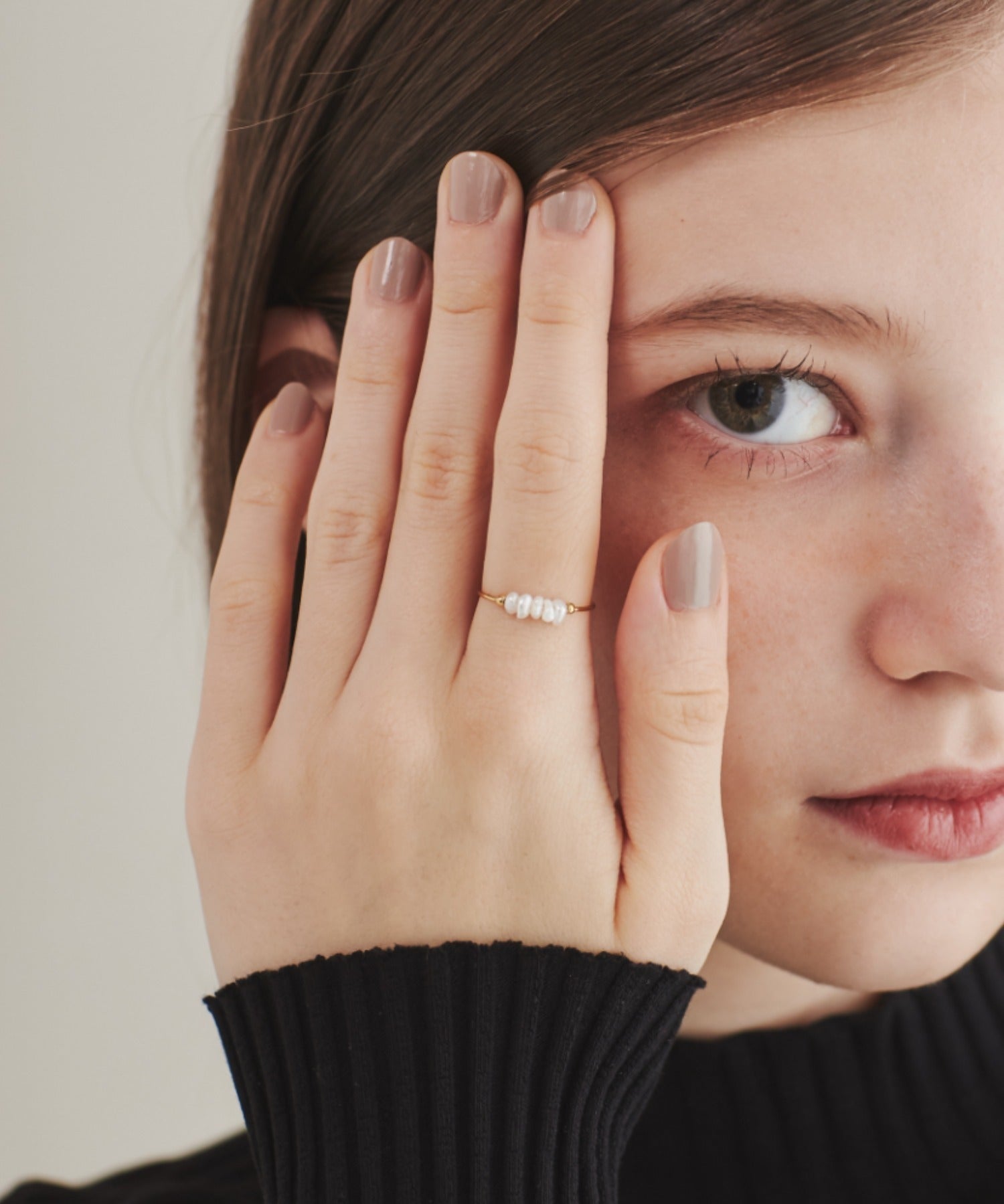 ciite' シーテ リング 【 金属アレルギー対応 】 淡水パールリング サージカルステンレス ゴールド FREE