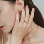 ciite' シーテ リング 【 金属アレルギー対応 】 ツイストリング サージカルステンレス ゴールド