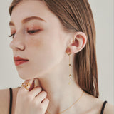 ciite' シーテ ピアス（両耳用） 【 金属アレルギー対応 】 モチーフロングピアス サージカルステンレス (両耳用)