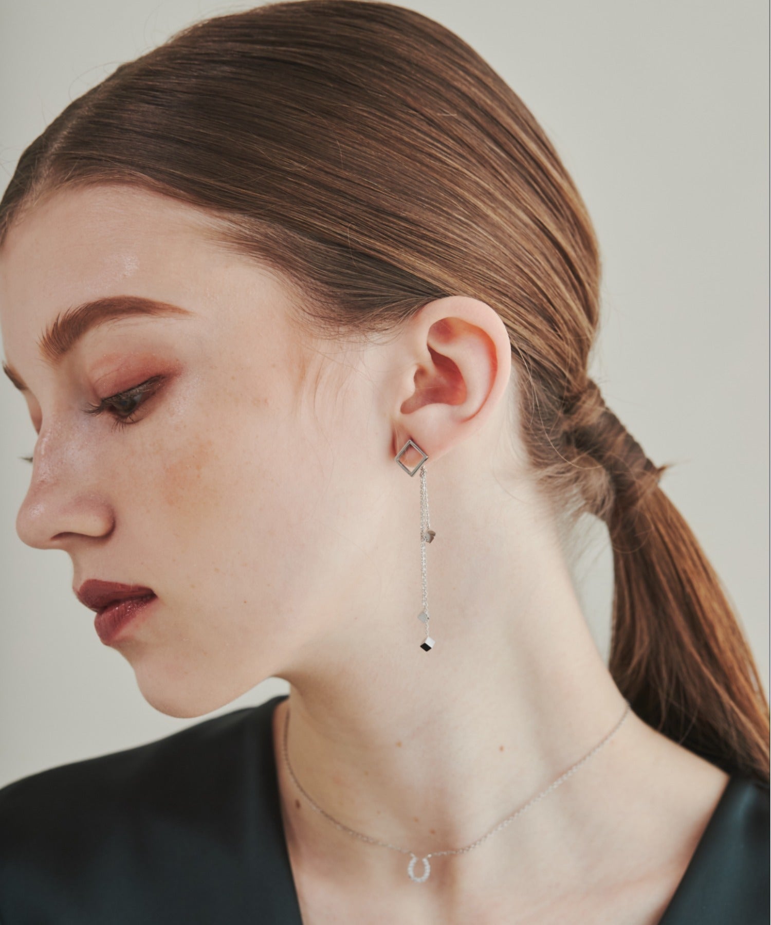 ciite' シーテ ピアス（両耳用） 【 金属アレルギー対応 】 モチーフロングピアス サージカルステンレス (両耳用)