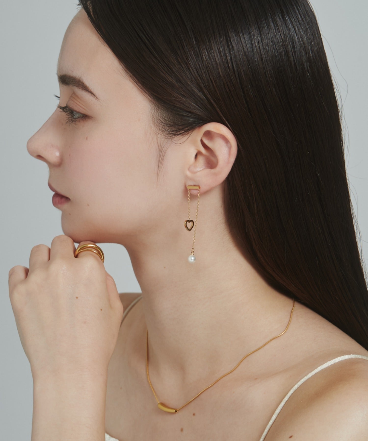 ciite' シーテ ピアス（両耳用） 【 金属アレルギー対応 】 ハートパールピアス サージカルステンレス (両耳用)