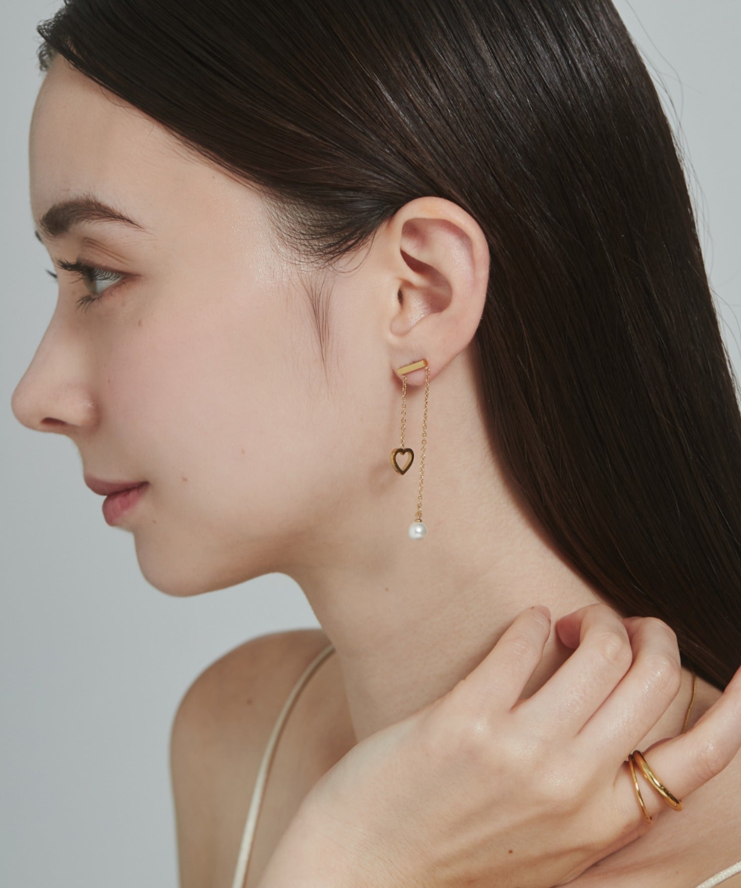 ciite' シーテ ピアス（両耳用） 【 金属アレルギー対応 】 ハートパールピアス サージカルステンレス (両耳用)