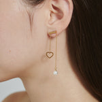 ciite' シーテ ピアス（両耳用） 【 金属アレルギー対応 】 ハートパールピアス サージカルステンレス (両耳用)