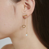 ciite' シーテ ピアス（両耳用） 【 金属アレルギー対応 】 ハートパールピアス サージカルステンレス (両耳用)