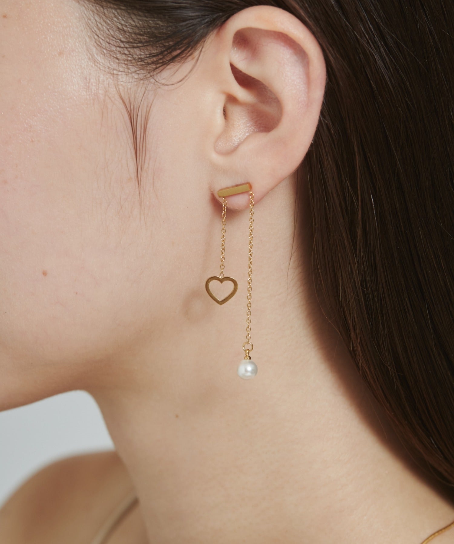 ciite' シーテ ピアス（両耳用） 【 金属アレルギー対応 】 ハートパールピアス サージカルステンレス (両耳用)