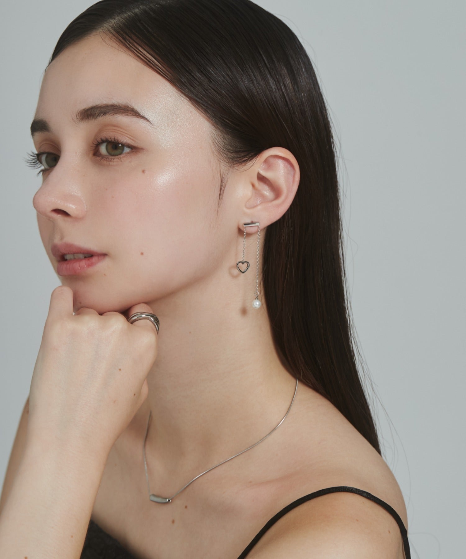 ciite' シーテ ピアス（両耳用） 【 金属アレルギー対応 】 ハートパールピアス サージカルステンレス (両耳用)