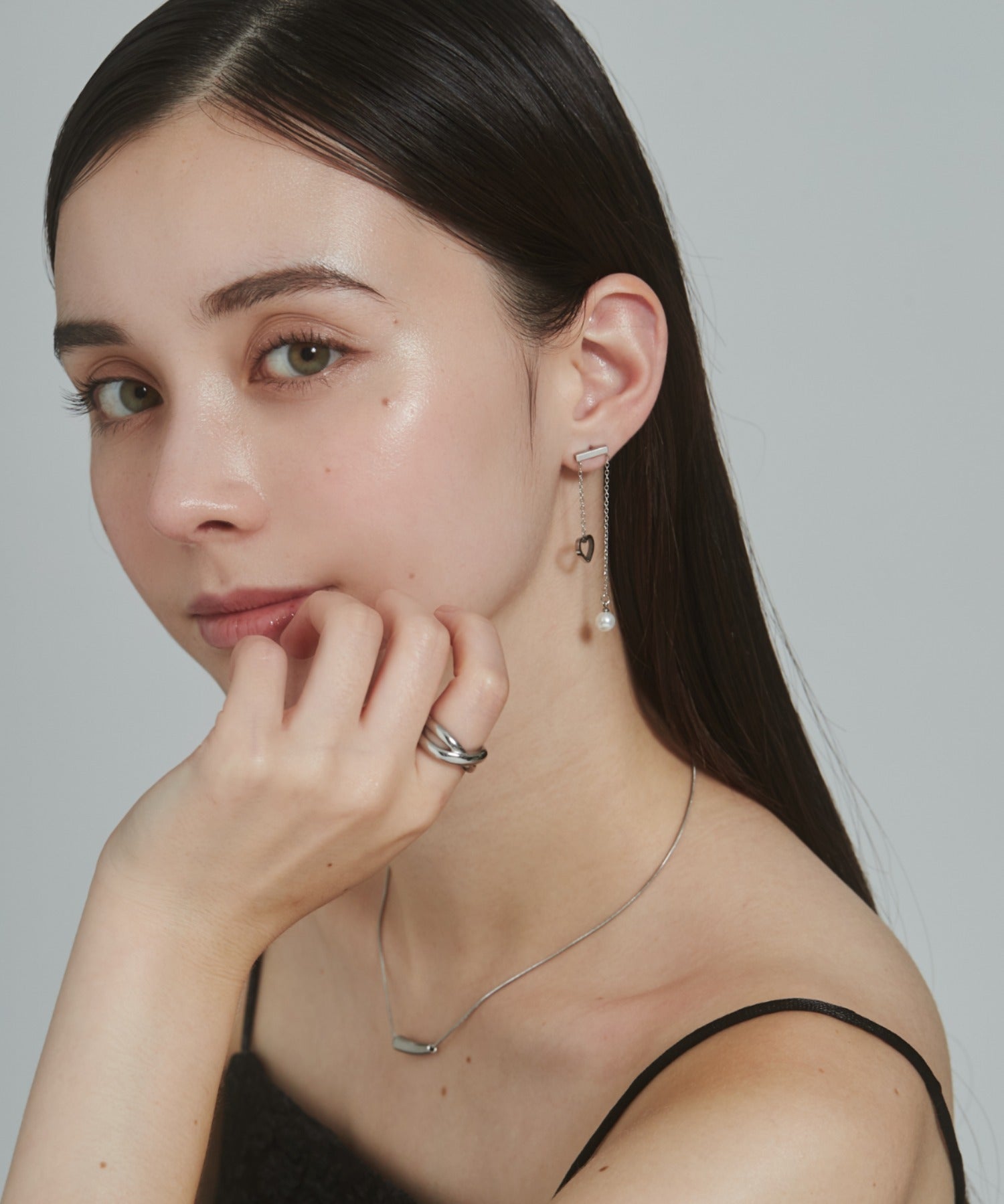 ciite' シーテ ピアス（両耳用） 【 金属アレルギー対応 】 ハートパールピアス サージカルステンレス (両耳用)