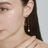 ciite' シーテ ピアス（両耳用） 【 金属アレルギー対応 】 ハートパールピアス サージカルステンレス (両耳用)