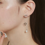 ciite' シーテ ピアス（両耳用） 【 金属アレルギー対応 】 ハートパールピアス サージカルステンレス (両耳用)