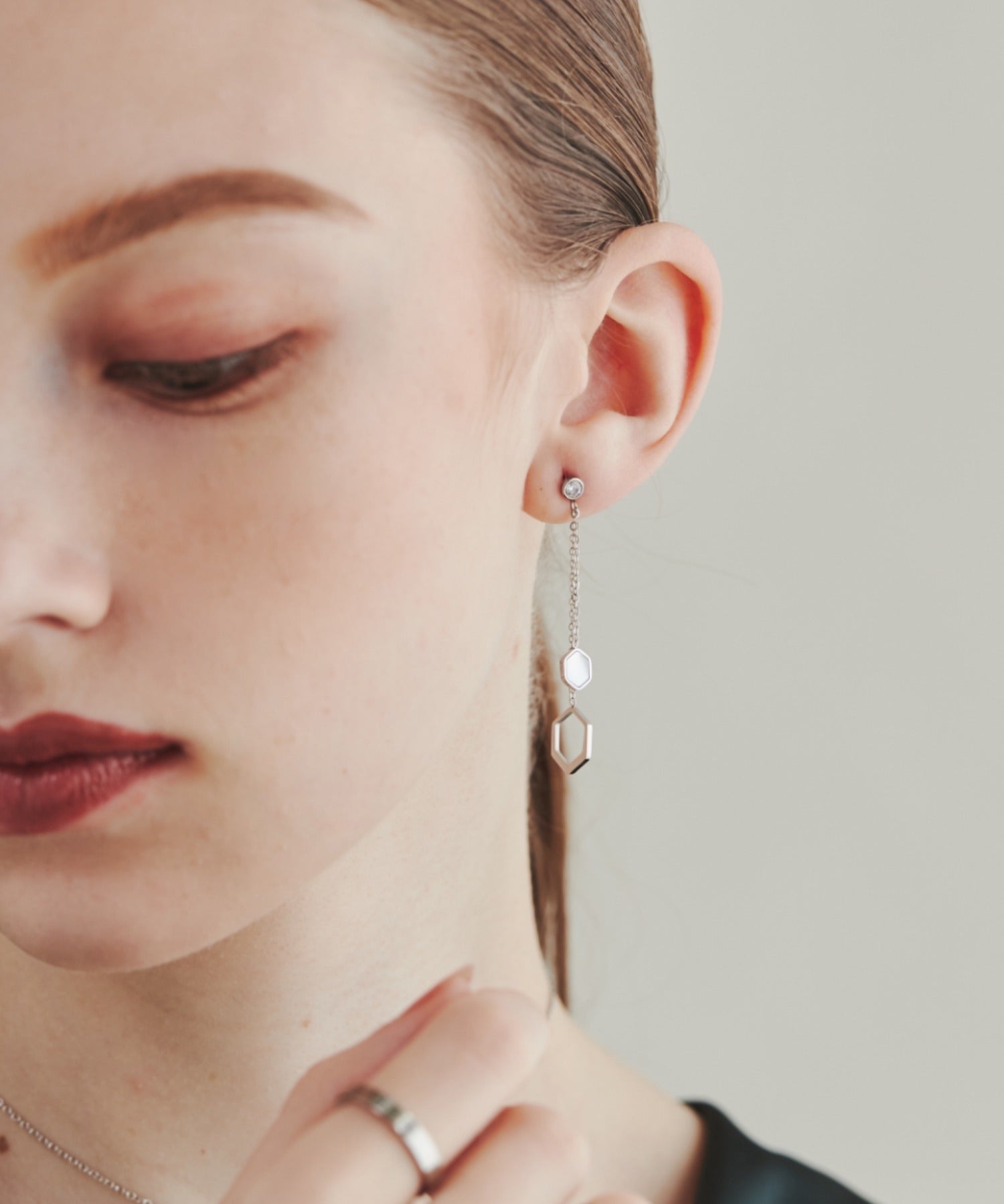 ciite' シーテ ピアス（両耳用） 【 金属アレルギー対応 】 モチーフロングピアス サージカルステンレス (両耳用)