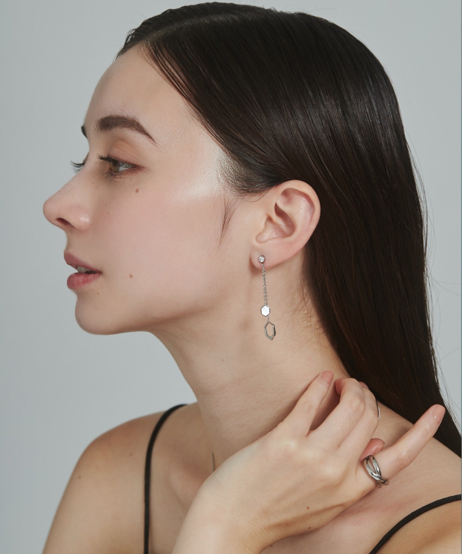 ciite' シーテ ピアス（両耳用） 【 金属アレルギー対応 】 モチーフロングピアス サージカルステンレス (両耳用)