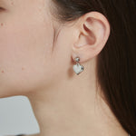 ciite' シーテ ピアス（両耳用） 【 金属アレルギー対応 】 ハートモチーフピアス サージカルステンレス (両耳用) シルバー FREE