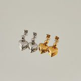 ciite' シーテ ピアス（両耳用） 【 金属アレルギー対応 】 ハートモチーフピアス サージカルステンレス (両耳用)