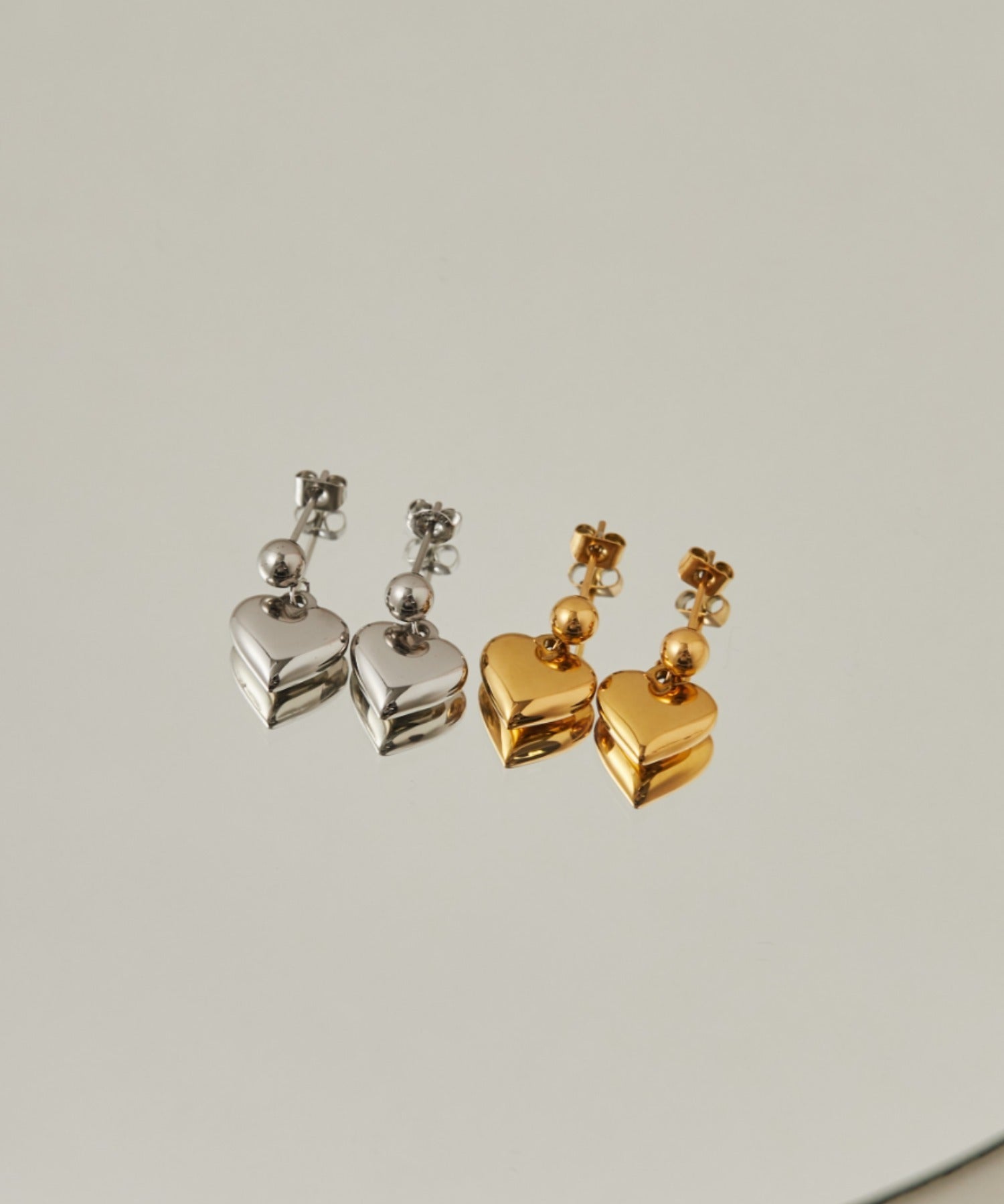 ciite' シーテ ピアス（両耳用） 【 金属アレルギー対応 】 ハートモチーフピアス サージカルステンレス (両耳用)