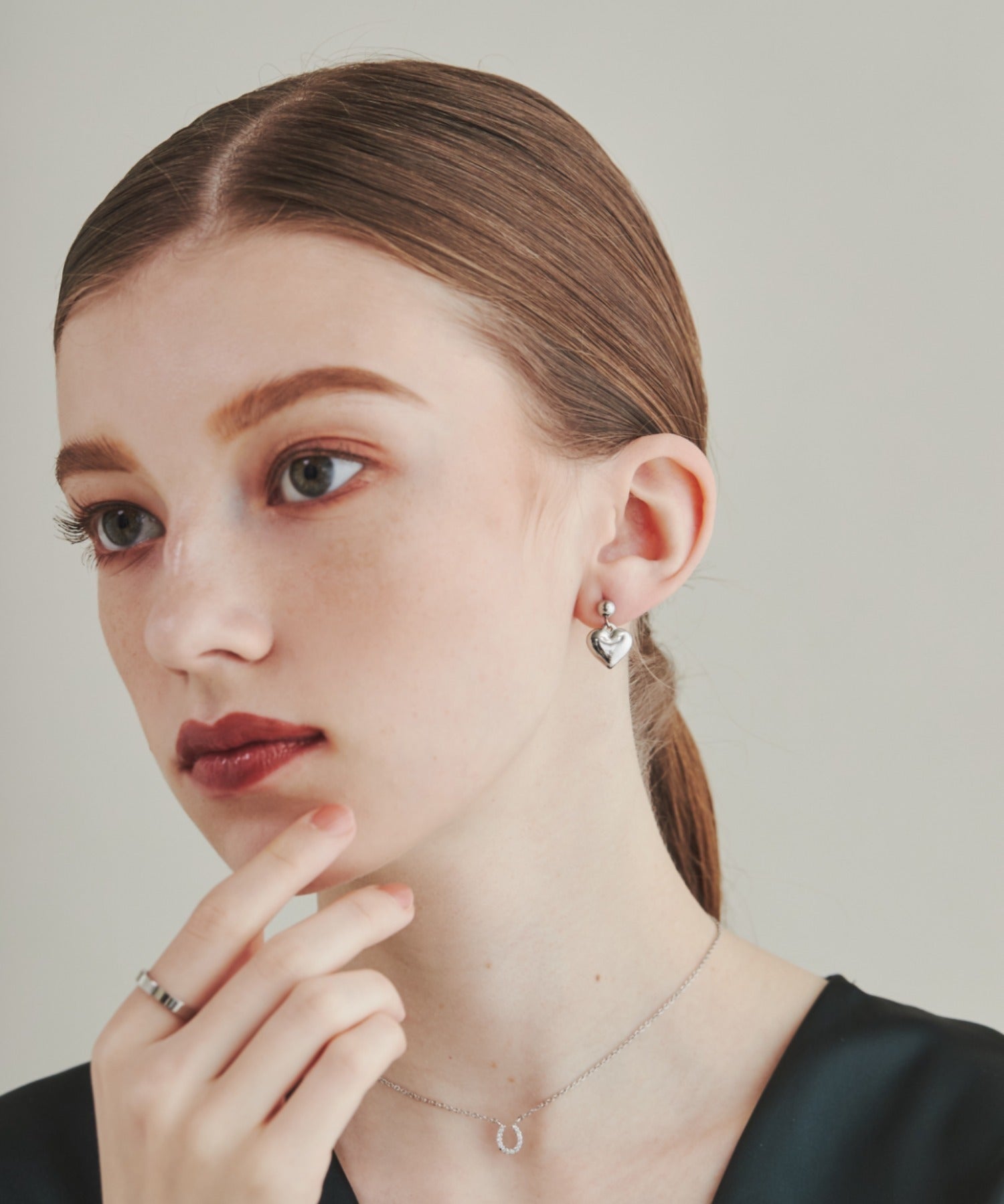 ciite' シーテ ピアス（両耳用） 【 金属アレルギー対応 】 ハートモチーフピアス サージカルステンレス (両耳用)