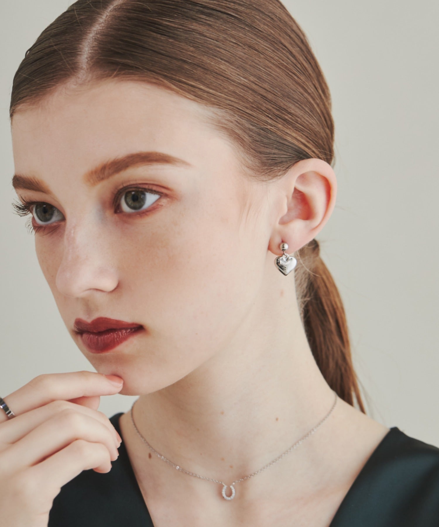 ciite' シーテ ピアス（両耳用） 【 金属アレルギー対応 】 ハートモチーフピアス サージカルステンレス (両耳用)