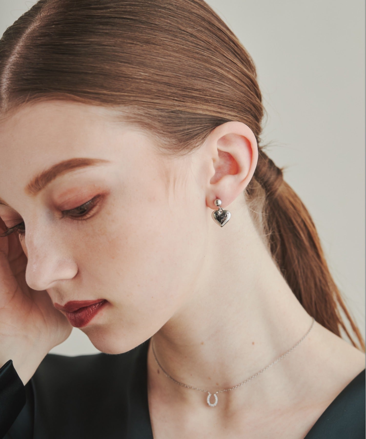 ciite' シーテ ピアス（両耳用） 【 金属アレルギー対応 】 ハートモチーフピアス サージカルステンレス (両耳用)