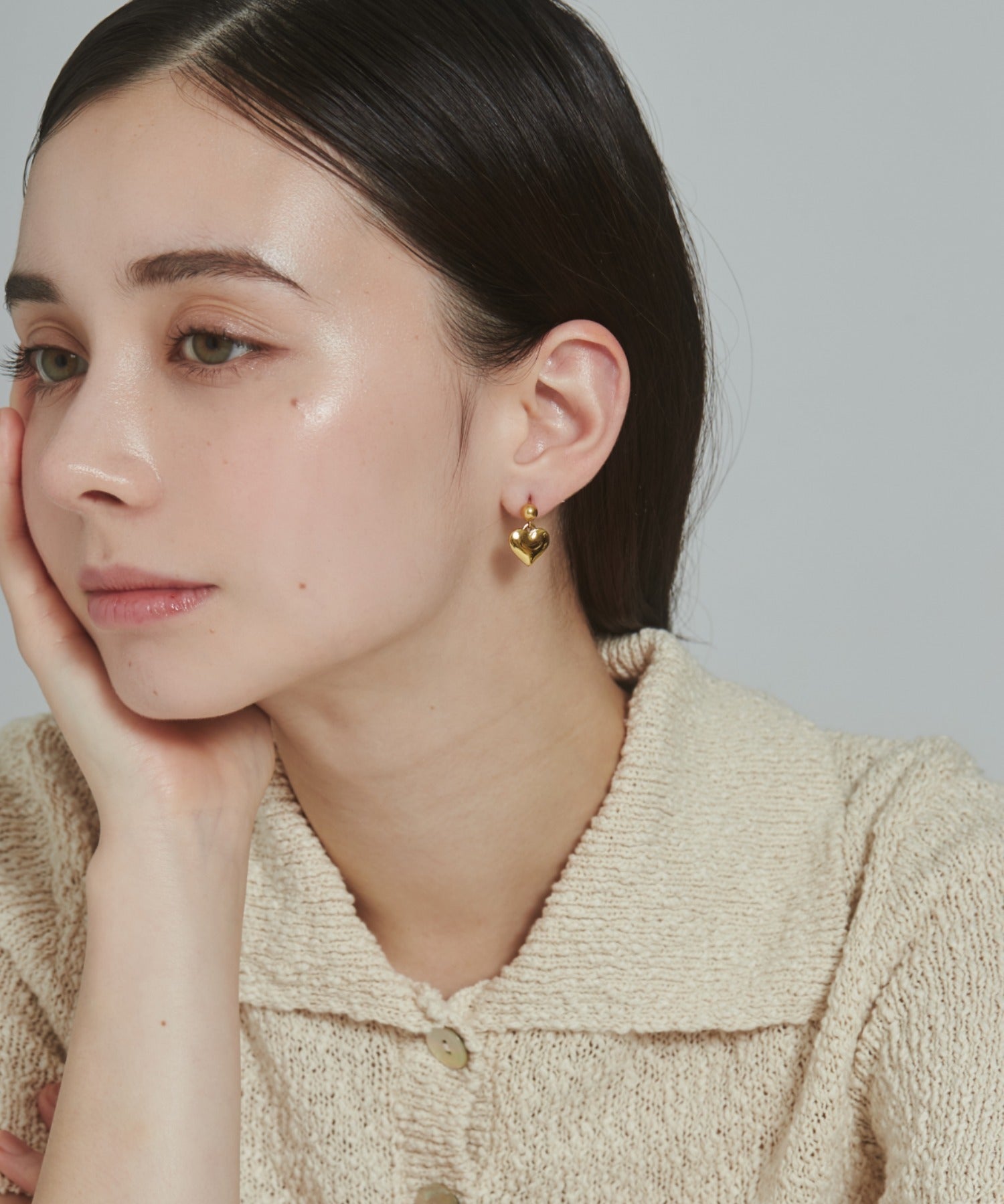 ciite' シーテ ピアス（両耳用） 【 金属アレルギー対応 】 ハートモチーフピアス サージカルステンレス (両耳用)