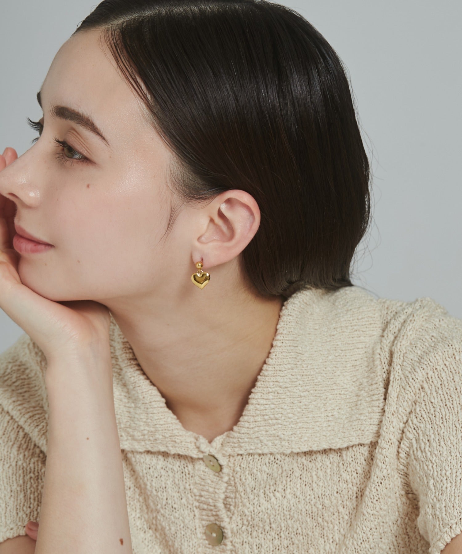 ciite' シーテ ピアス（両耳用） 【 金属アレルギー対応 】 ハートモチーフピアス サージカルステンレス (両耳用)