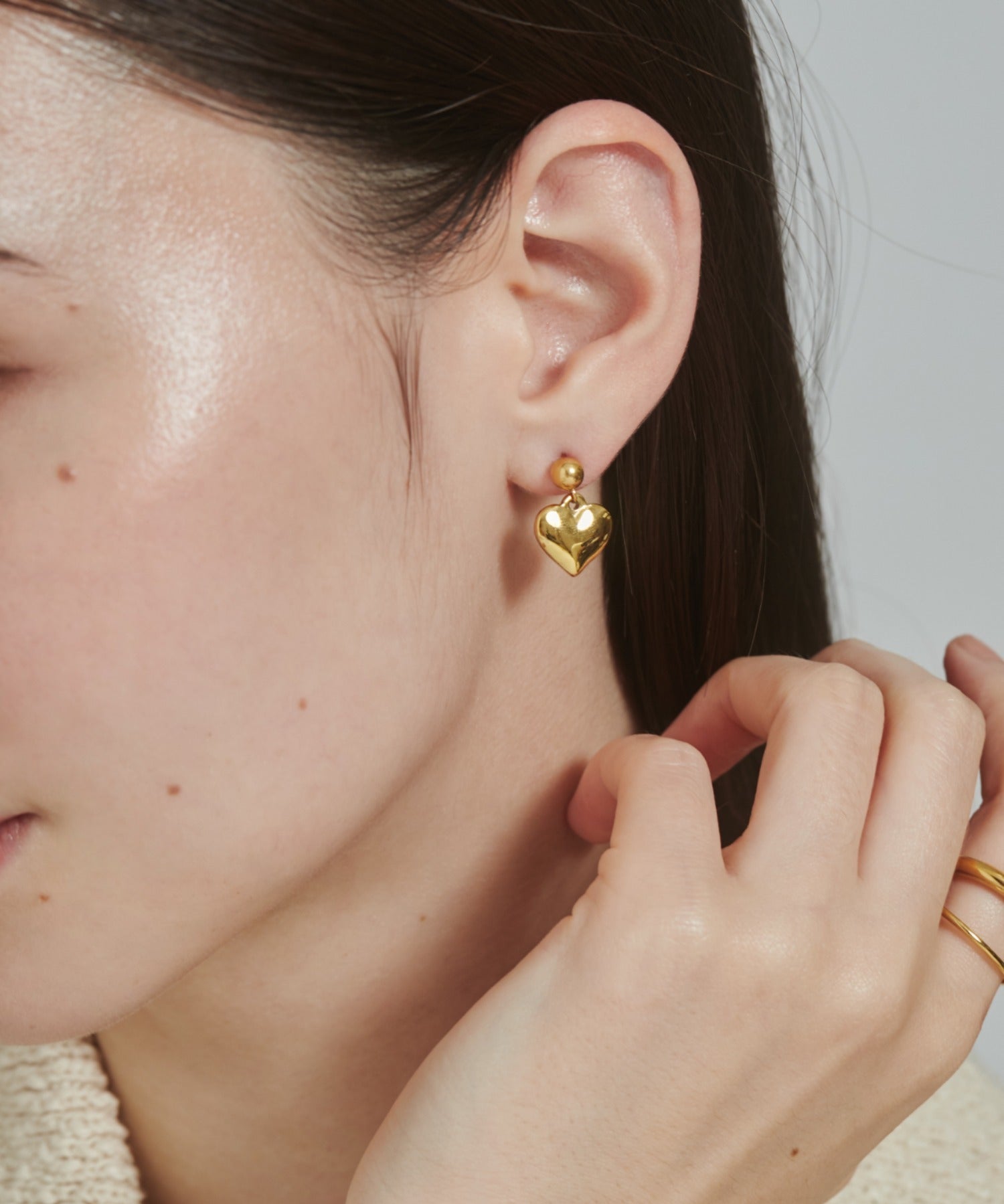 ciite' シーテ ピアス（両耳用） 【 金属アレルギー対応 】 ハートモチーフピアス サージカルステンレス (両耳用)