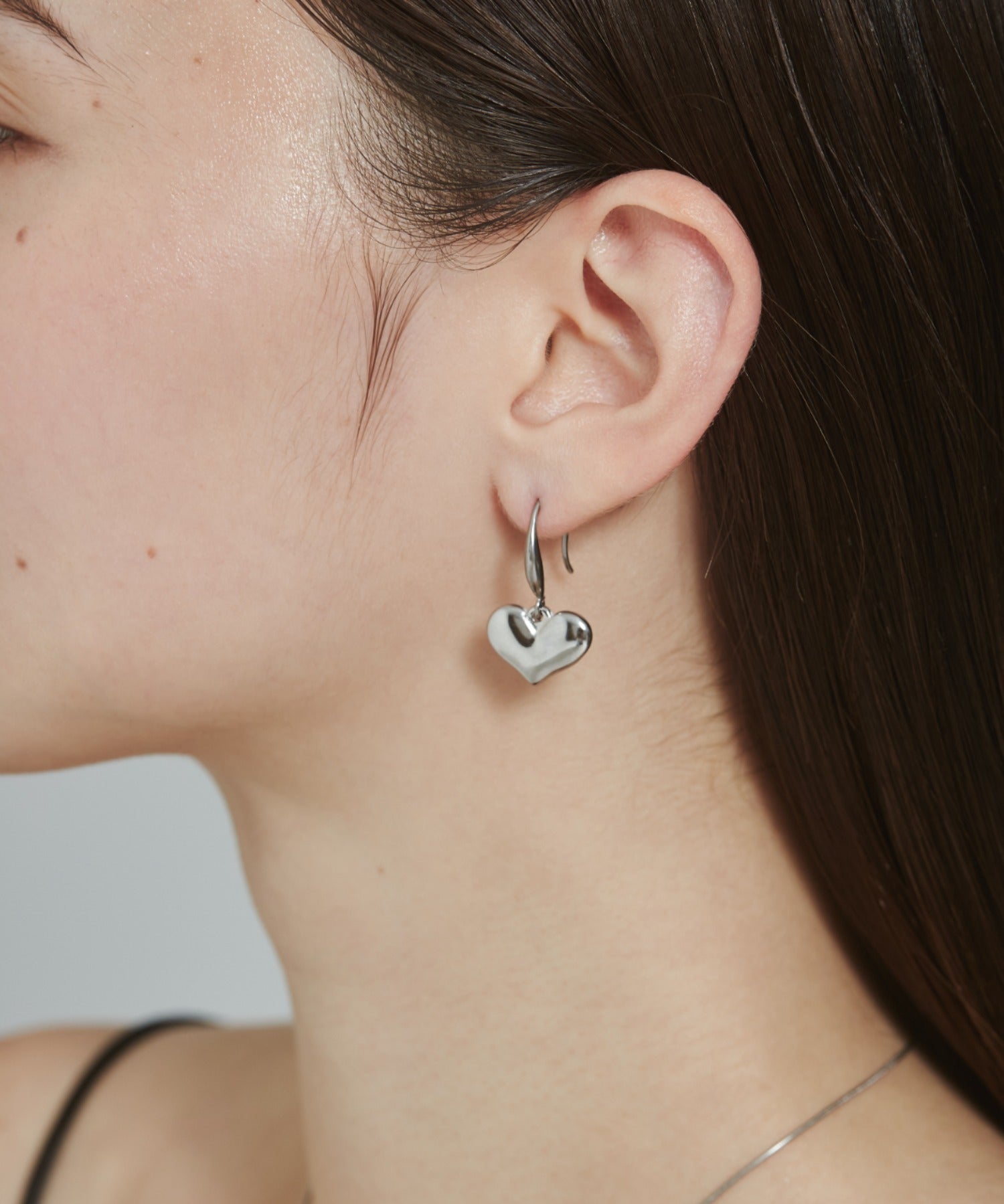 ciite' シーテ ピアス（両耳用） 【 金属アレルギー対応 】 ハートフックピアス サージカルステンレス (両耳用) シルバー FREE