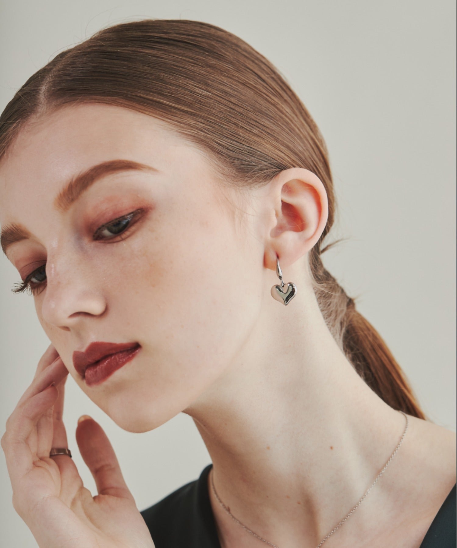 ciite' シーテ ピアス（両耳用） 【 金属アレルギー対応 】 ハートフックピアス サージカルステンレス (両耳用)