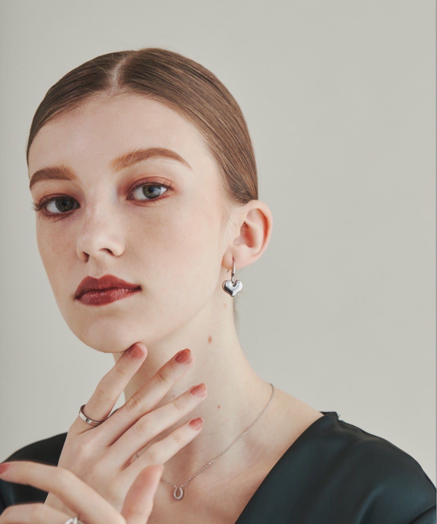 ciite' シーテ ピアス（両耳用） 【 金属アレルギー対応 】 ハートフックピアス サージカルステンレス (両耳用)