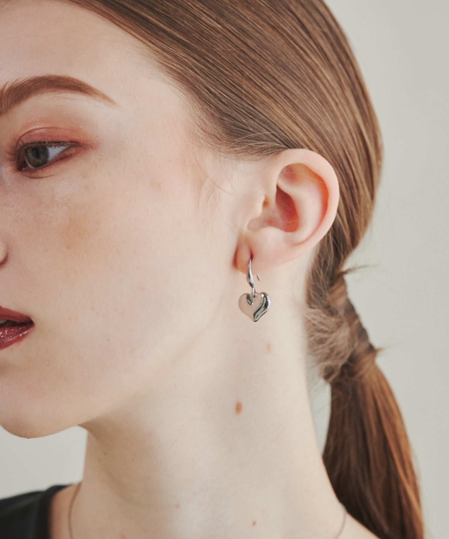 ciite' シーテ ピアス（両耳用） 【 金属アレルギー対応 】 ハートフックピアス サージカルステンレス (両耳用)